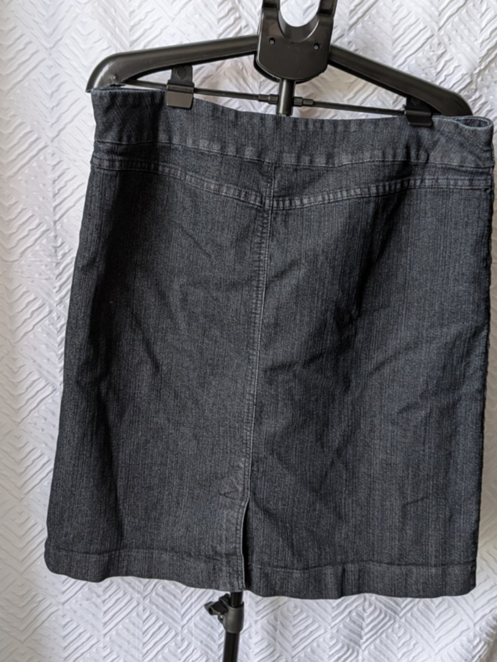Addition-Elle Plus Size 20W Denim Pencil Skirt Stretch Faux Pockets Back Slit - Picture 3 of 10